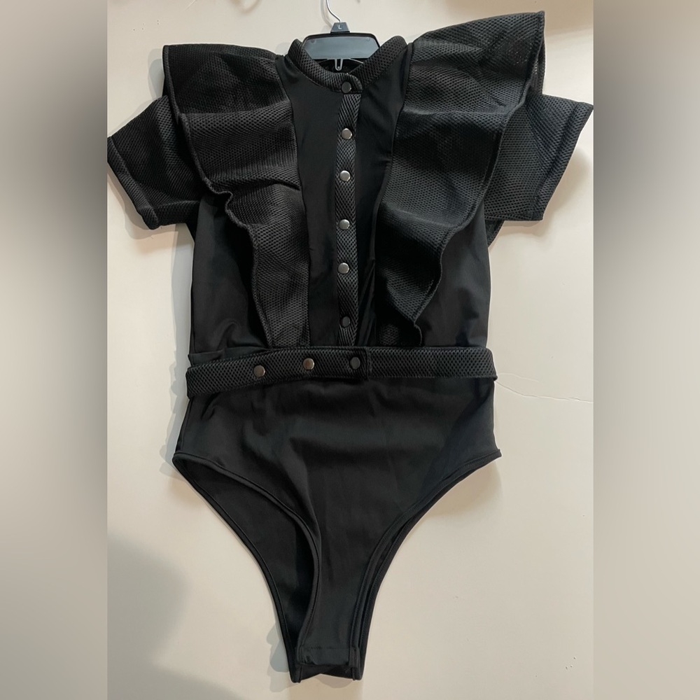 Goth Mall Belted Bodysuit